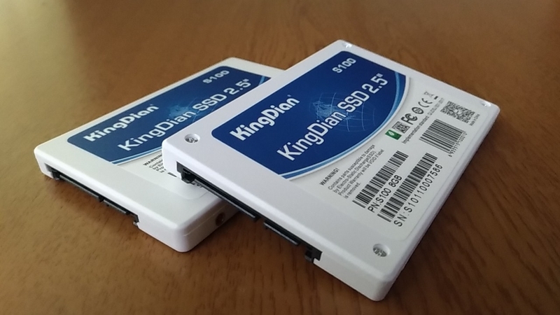 容量が異なるKingDian_SSD